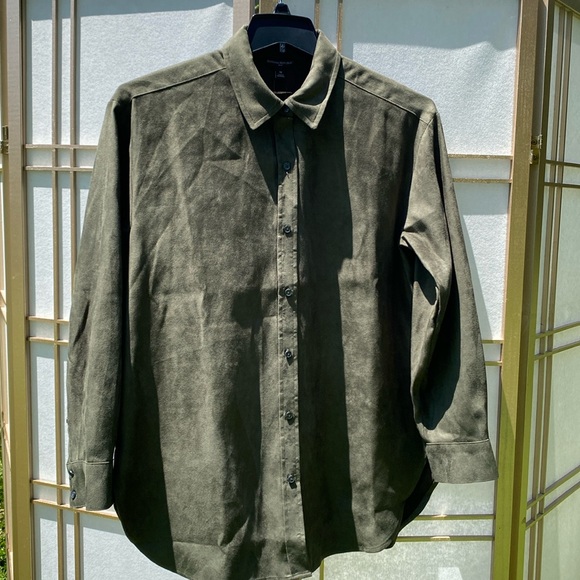 Adria Suede Shirt, Oversized, Vegan Suede, Banana Republic, women’s size Medium - Picture 2 of 16